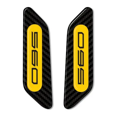 MF3533 - Kit 2 Adesivi Cover Carena Specchietti Giallo Yamaha 560 TMax 2022/2024