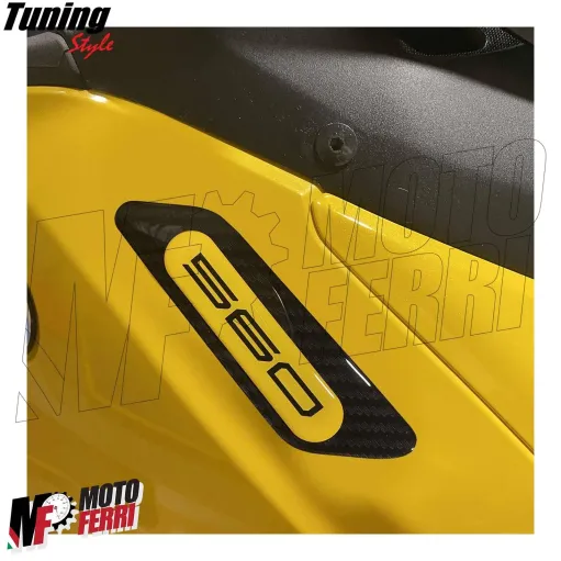 MF3533 Adesivi Cover Carena Specchietti Giallo Yamaha 560 TMax - 2022 a 2024
