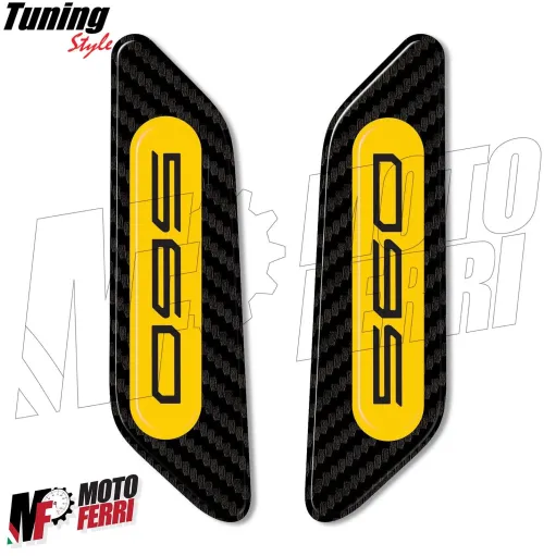MF3533 Adesivi Cover Carena Specchietti Giallo Yamaha 560 TMax - 2022 a 2024