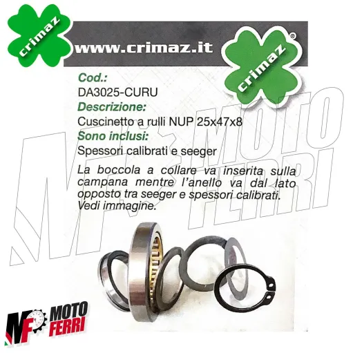 MF3943 Kit Cuscinetti Motore Racing Crimaz + SKF Alti Giri Vespa 50 Special