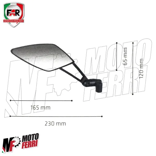 MF3988 - Kit Specchietti Manubrio FAR Viper 8 + Cover Yamaha TMax 560 2020/2021