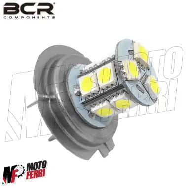 MF2036 LAMPADINA LAMPADA H7 13 LED 12V LUCE BIANCA MOTO SCOOTER UNIVERALE