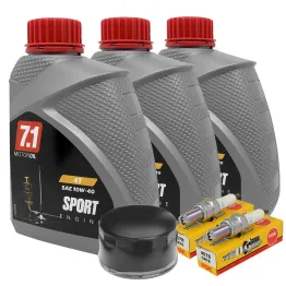 MF4003 Kit Tagliando Olio Malossi 10W40 + Filtro + Candele Kymco AK550 2017/2024