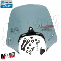 Cupolino fume basso parabrezza completo Originale Piaggio Beverly 125 300 350 2