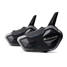 MF4051 Kit 2 Interfono Midland BTR1 Advanced Bluetooth Moto Scooter 2 Caschi