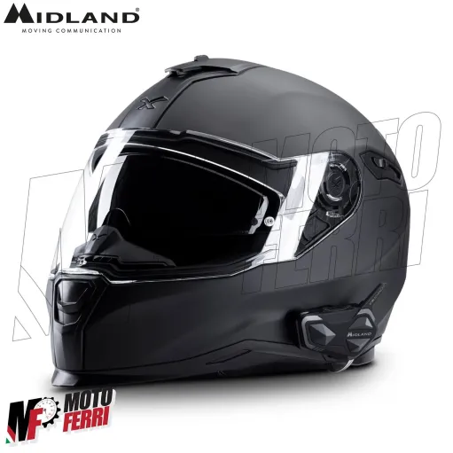 MF4051 Kit 2 Interfono Midland BTR1 Advanced Bluetooth Moto Scooter 2 Caschi