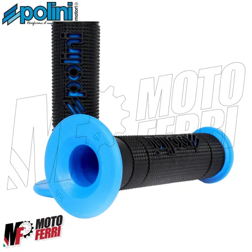 MF1748 Manopole Polini Big Evolution Bicolore Nero Blu Scooter Universali