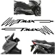 MF4016 Kit 2 Adesivo Carena Ant/Post Nero Yamaha TMax 500 530 560 mod 2001-2021