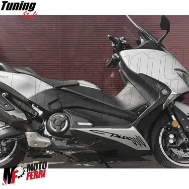 MF4016 Kit 2 Adesivo Carena Ant/Post Nero Yamaha TMax 500 530 560 mod 2001-2021