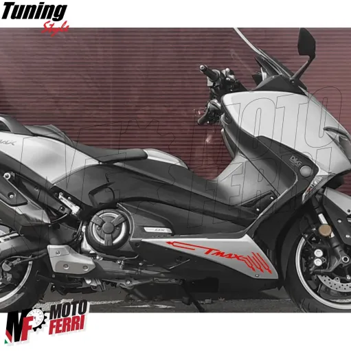 MF4017 Kit 2 Adesivo Carena Ant/Post Rosso Yamaha TMax 500 530 560 mod 2001-2021