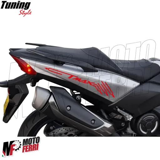 MF4017 Kit 2 Adesivo Carena Ant/Post Rosso Yamaha TMax 500 530 560 mod 2001-2021