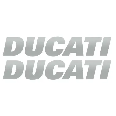 MF4939 Kit 2 Adesivi Ducati Grigio Argento Serbatoio Carena per Moto 151x28mm