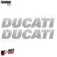 MF4939 Kit 2 Adesivi Ducati Grigio Argento Serbatoio Carena per Moto 151x28mm