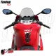 MF4026 Adesivo Protezione Paraserbatoio Ducati Resina Rosso / Carbonio 20x14cm