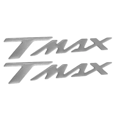 MF4066 Kit 2 Adesivi Argento 3D Carena Posteriore per Yamaha TMax 500 530 560