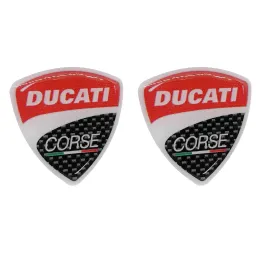 MF4067 Adesivo Logo Stemma Ducati Corse per Moto Casco Universale Resina 32 mm
