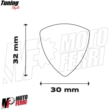 MF4067 Adesivo Logo Stemma Ducati Corse per Moto Casco Universale Resina 32 mm