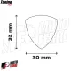 MF4067 Adesivo Logo Stemma Ducati Corse per Moto Casco Universale Resina 32 mm