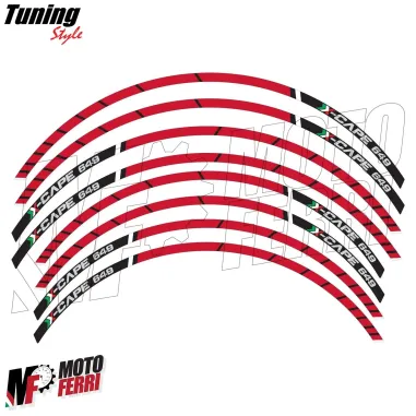 MF4025 Kit Strisce Adesive per Cerchi Moto Morini X-Cape 650 da 2021 a 2024
