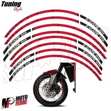 MF4025 Kit Strisce Adesive per Cerchi Moto Morini X-Cape 650 da 2021 a 2024