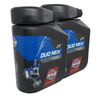 MF4091 2L Olio Motore Miscela Sintetico Nils Duo Mix Moto Scooter Cross Vespa 2t