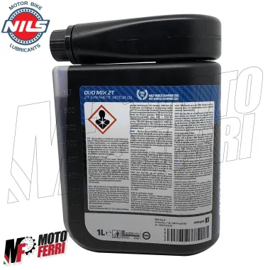 MF4091 2L Olio Motore Miscela Sintetico Nils Duo Mix Moto Scooter Cross Vespa 2t
