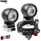 MF4095 Faretti Fari Supplementari Led + Tasto Manubrio Universali Moto Enduro