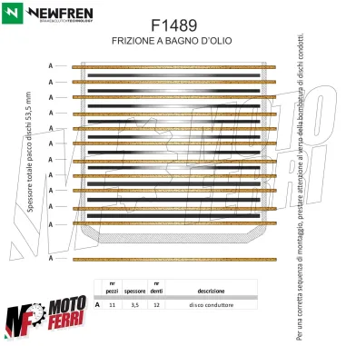 MF4029 Dischi Frizione Newfren per Ducati Monster 620 695 696 796 S2R 800