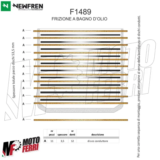 MF4029 Dischi Frizione Newfren per Ducati Monster 620 695 696 796 S2R 800