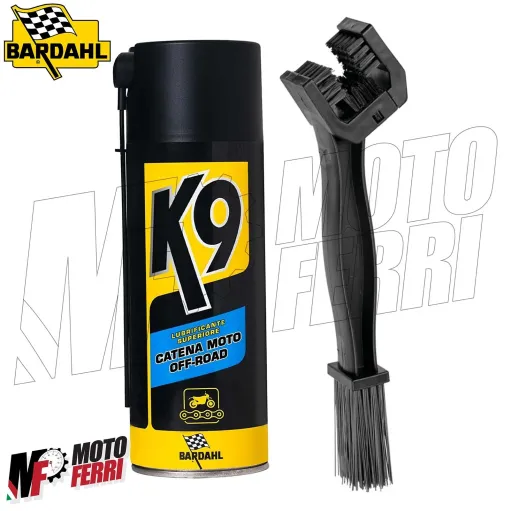MF4105 - Kit Grasso Lubrificante Catena Bardahl K9 Off Road Cross + Spazzola
