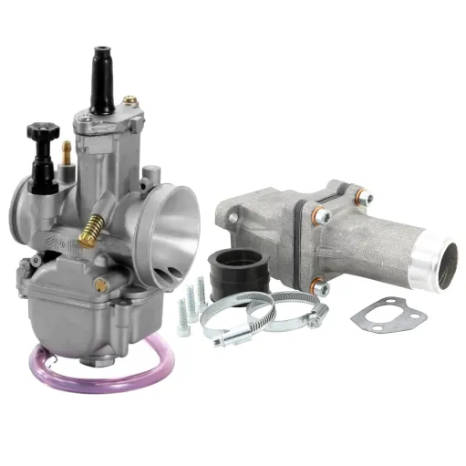 MF0786 Carburatore PWK 26 + Collettore Lamellare 3 Fori Polini Ape 50 Tutti