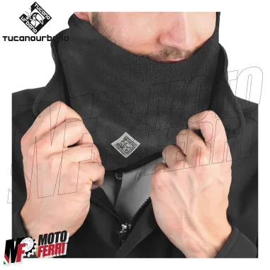 MF410X - Collare Scaldacollo Tucano Termico Doppio Pile Nero per Moto Scooter