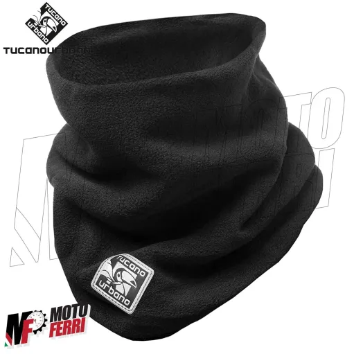 MF410X - Collare Scaldacollo Tucano Termico Doppio Pile Nero per Moto Scooter