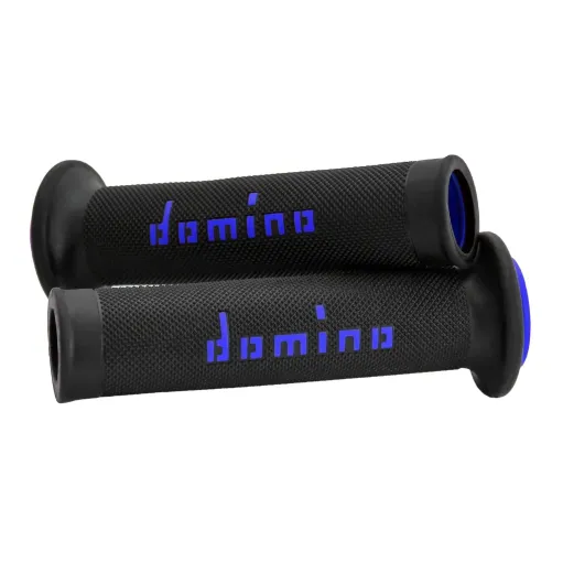 MF2823 Manopole Domino Strada Nero/Blu Universale Moto Yamaha R6 R7 R1 MT07
