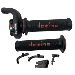 MF4118 Comando Gas Rapido Domino Racing KRR 03 Nero/Rosso 2 Cavi Univesale Moto