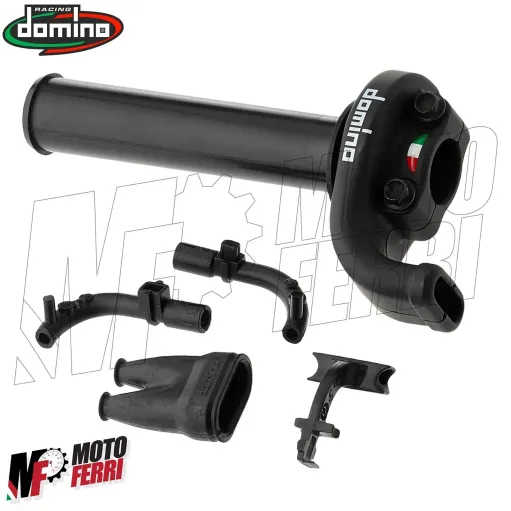 MF4119 Comando Gas Rapido Domino Racing KRE 03 Nero/Rosso 2 Cavi Univesale Cross