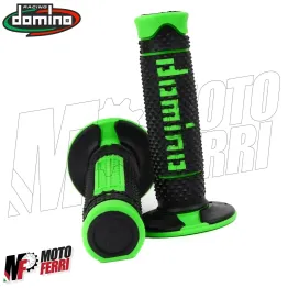MF2521 - Manopole Domino Racing Verde / Nero Soft Grips Moto Cross Universali 2