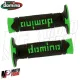 MF2521 - Manopole Domino Racing Verde / Nero Soft Grips Moto Cross Universali