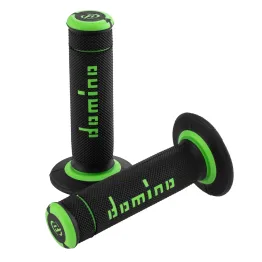 MF4122 - Manopole Domino Xtreme OFF Road Nero/Verde Soft Grips Universali Cross