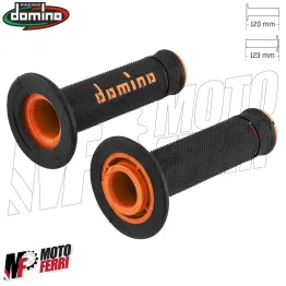 MF4123 Manopole Domino Xtreme OffRoad Nero/Arancione Soft Grips Universali Cross 2