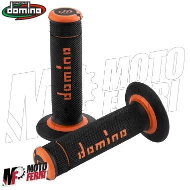 MF4123 Manopole Domino Xtreme OffRoad Nero/Arancione Soft Grips Universali Cross