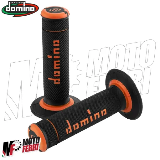 MF4123 Manopole Domino Xtreme OffRoad Nero/Arancione Soft Grips Universali Cross