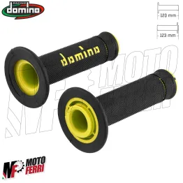 MF4124 - Manopole Domino Xtreme Off Road Nero/Giallo Soft Grips Universali Cross 2