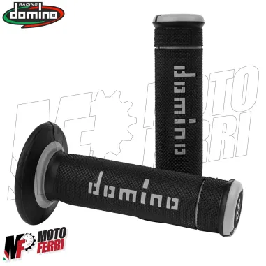 MF4125 Manopole Domino Xtreme Off Road Grigio/Nero Soft Grips Universali Cross