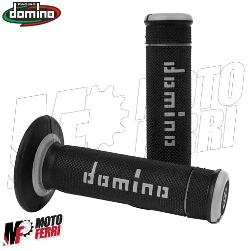 MF4125 Manopole Domino Xtreme Off Road Grigio/Nero Soft Grips Universali Cross