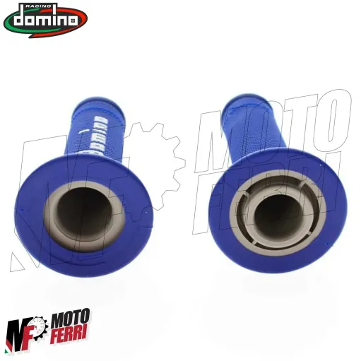 MF4126 Manopole Domino Xtreme Off Road Grigio / Blu Soft Grips Universali Cross