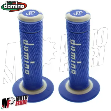 MF4126 Manopole Domino Xtreme Off Road Grigio / Blu Soft Grips Universali Cross
