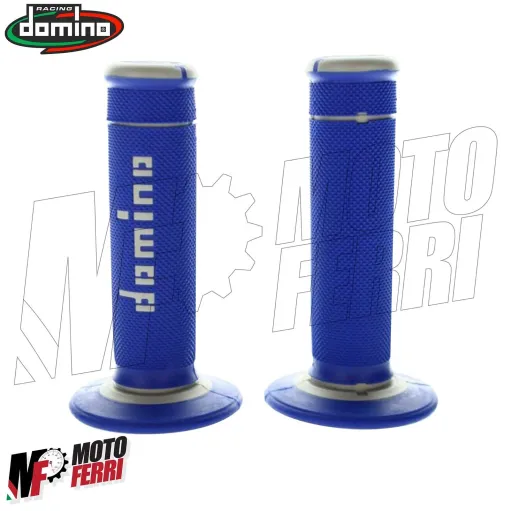 MF4126 Manopole Domino Xtreme Off Road Grigio / Blu Soft Grips Universali Cross