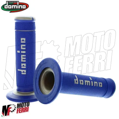 MF4126 Manopole Domino Xtreme Off Road Grigio / Blu Soft Grips Universali Cross