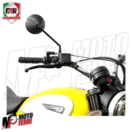 MF4128 - Specchietti FAR effetto Carbonio per Duacti Scrambler 400 / 800 / 1100 2